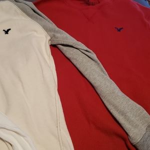 2 large American eagle thermo long sleeve shirts